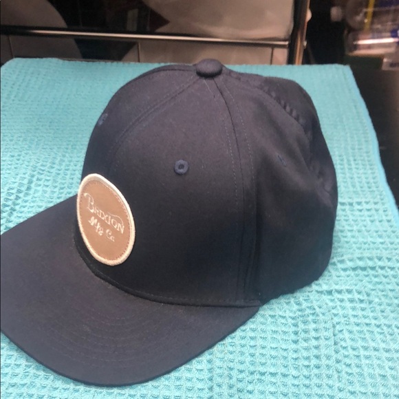 Brixton Dark Blue Hat with Tan Patch - Picture 3 of 5